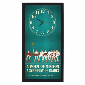 A Poem Of Motion Rowing Clock, black frame