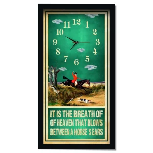 Breath Of Heaven Hunting Clock, black frame
